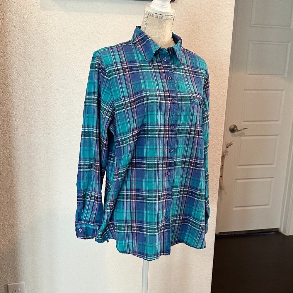 ALLISON DALEY Ultramarine Blue Plaid Top - Picture 8 of 9